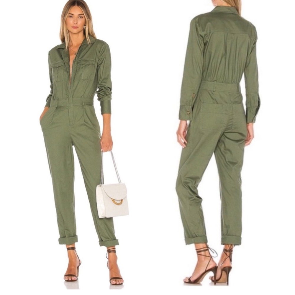 Tularosa Utilitarian Valley Jumpsuit Full Length Olive Green Medium